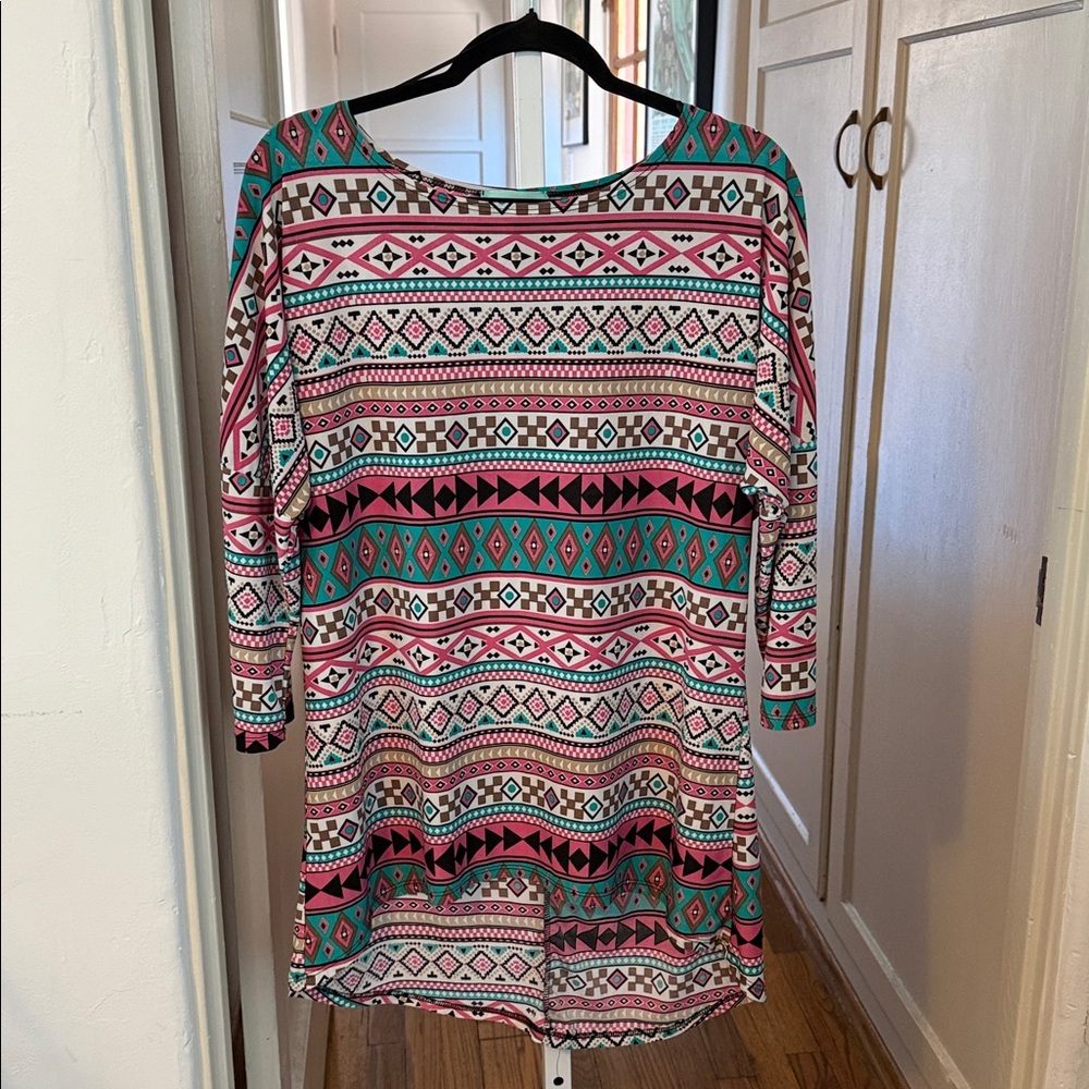 Filly Flair Tunic High-Low Blouse Top Medium